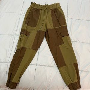 NWT Alice + Olivia Tribeca Patchwork Jogger Pants size L